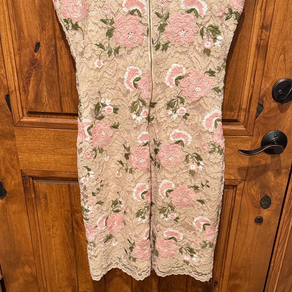 Calvin Klein Pink Floral Lace Mini Dress - Picture 7 of 11